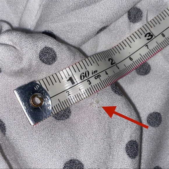 NWT AFRM Polka Dot Long Sleeve Cutout Smocked Mini Dress, Size Small - Picture 9 of 16